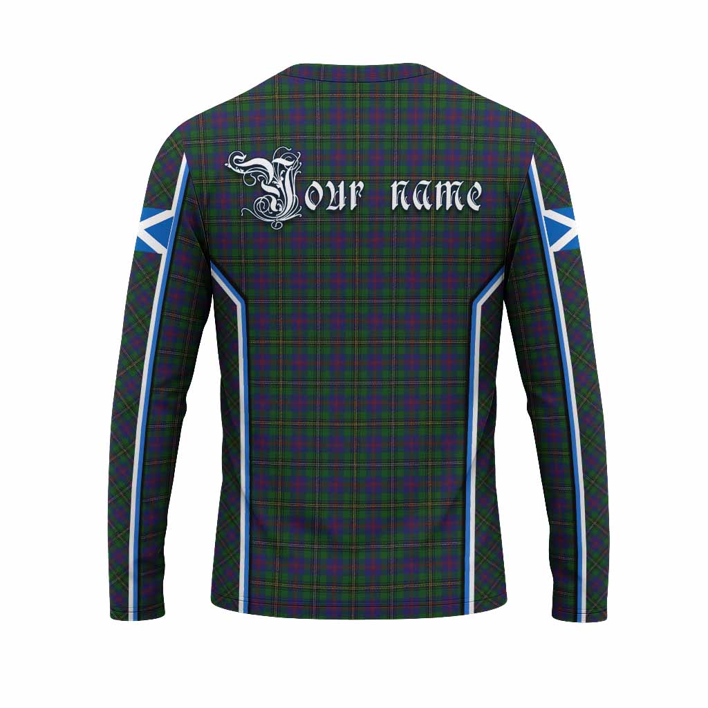 Wood Tartan Crest Long Sleeve T-Shirt Scotland Coat of Arm Flag Style - Tartan Vibes Clothing