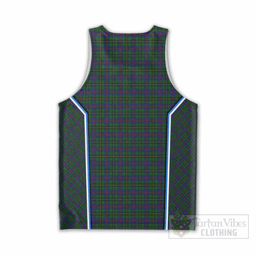 Wood Tartan Crest Men Tank Top Scotland Coat of Arm Flag Style