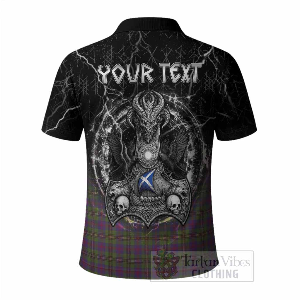 Wood Tartan Crest Polo Shirt Celtic Odin's Raven Legacy