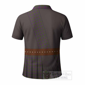 Wood Tartan Crest Polo Shirt Kilt Costume Style