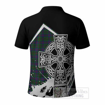 Wood Tartan Crest Polo Shirt Scottish Celtic Cross Heritage - Tartan Vibes Clothing
