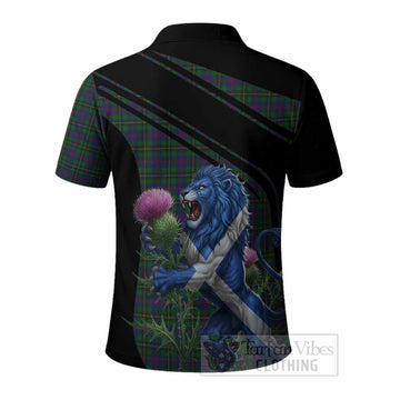 Wood Tartan Crest Polo Shirt Scottish Lion Rampant Thistle - Tartan Vibes Clothing