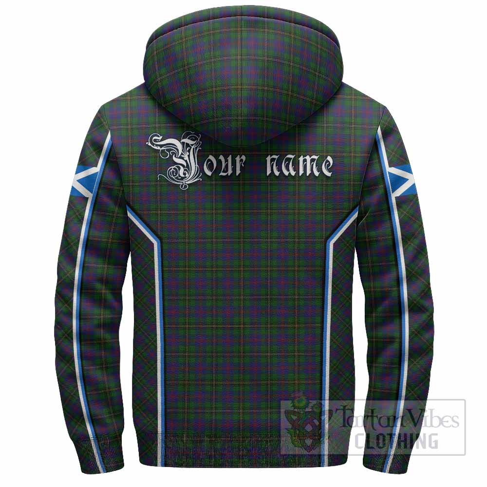 Wood Tartan Crest Sherpa Hoodie Scotland Coat of Arm Flag Style - Tartan Vibes Clothing