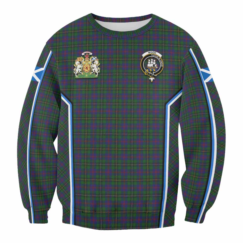 Wood Tartan Crest Sweatshirt Scotland Coat of Arm Flag Style - Tartan Vibes Clothing