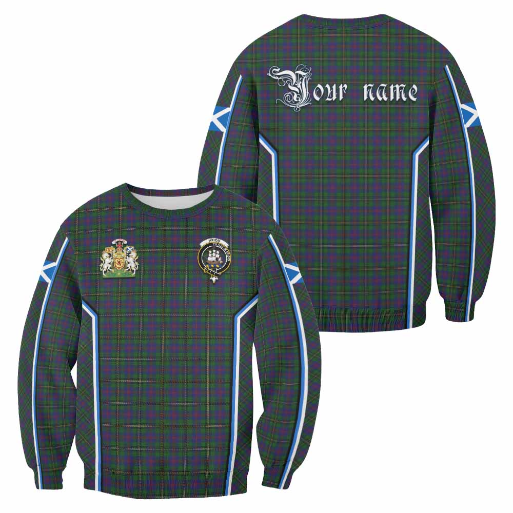 Wood Tartan Crest Sweatshirt Scotland Coat of Arm Flag Style - Tartan Vibes Clothing