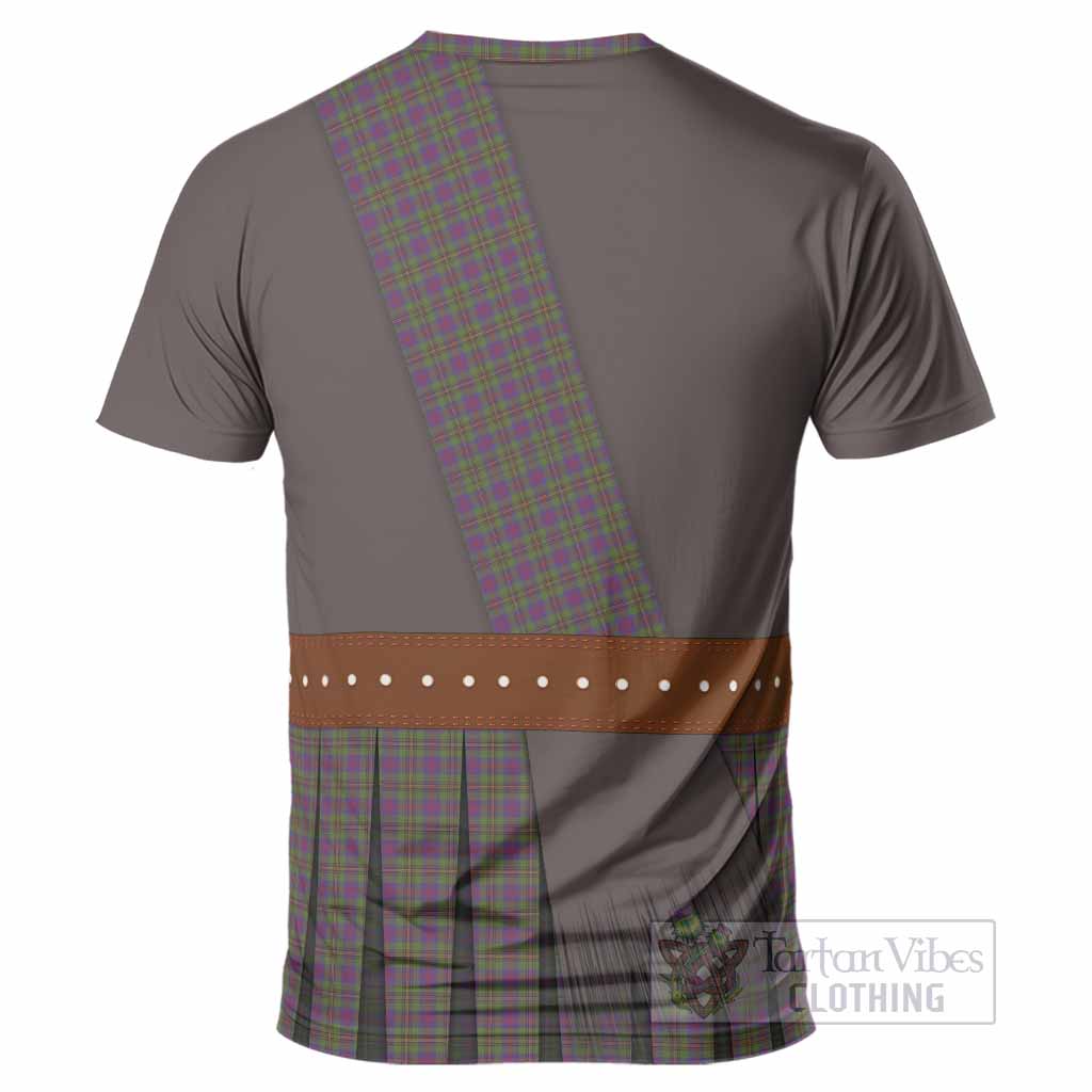 Wood Tartan Crest T-Shirt Kilt Costume Style