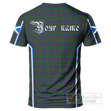 Wood Tartan Crest T-shirt Scotland Coat of Arm Flag Style - Tartan Vibes Clothing