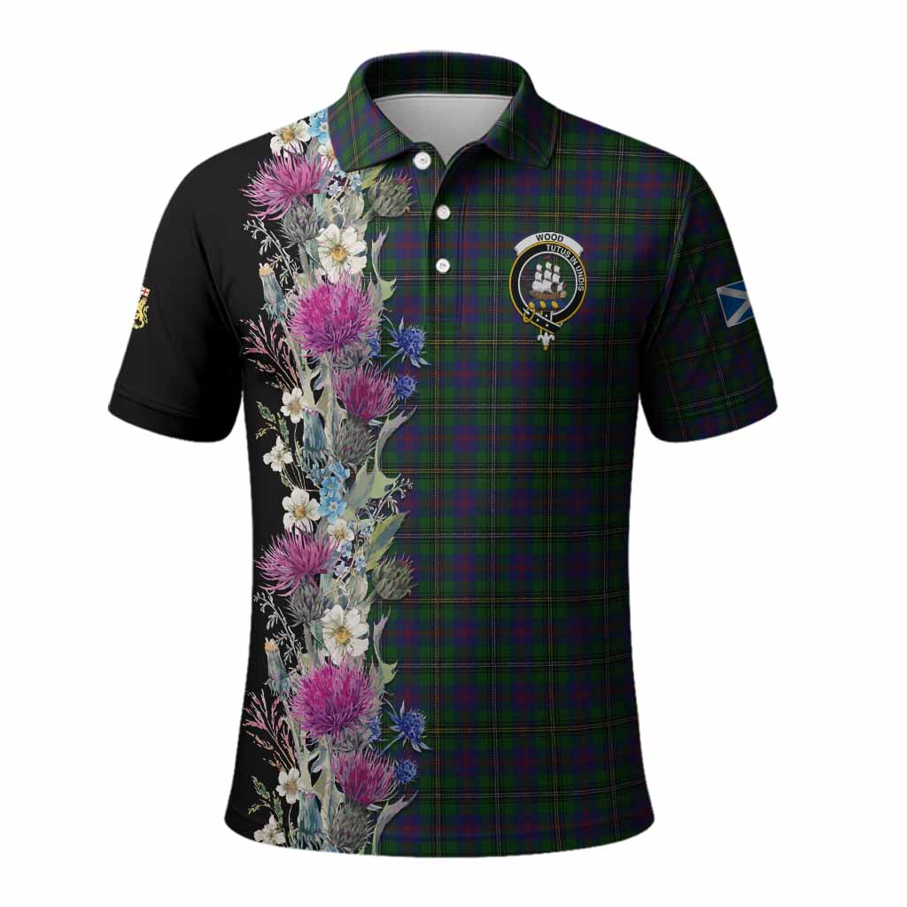 Wood Tartan Crest Thistle Floral Polo Shirt Kid - Tartan Vibes Clothing