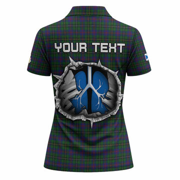 Wood Tartan Crest Women Polo Shirt Scotland In My Veins