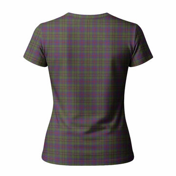 Wood Tartan Crest Women T shirt Ferocious Lion Style
