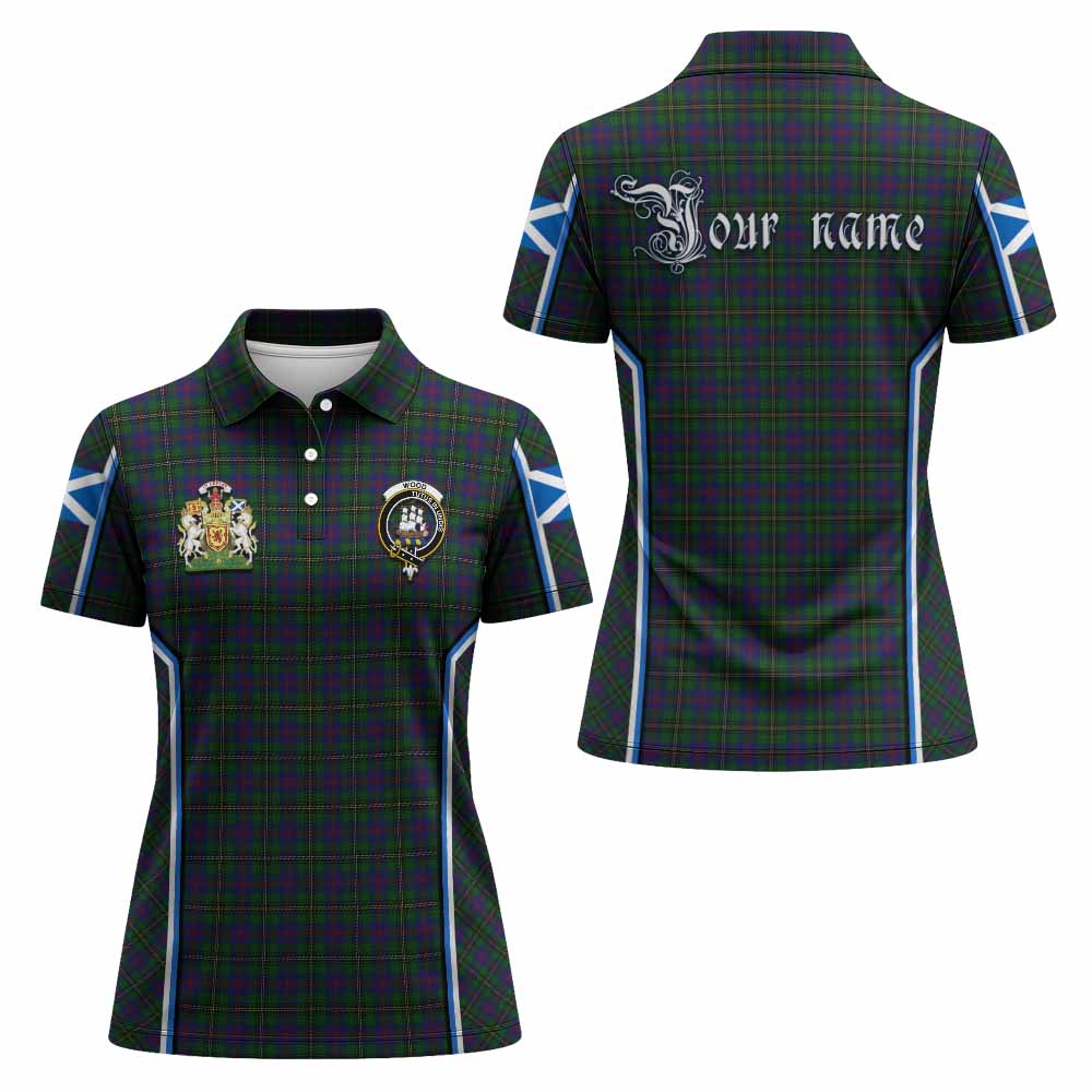 Wood Tartan Crest Women's Polo Shirt Scotland Coat of Arm Flag Style - Tartan Vibes Clothing