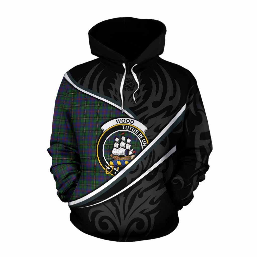 Wood Tartan Family Crest Cotton Hoodie Celtic Scottish Thistle Floral - Tartan Vibes Clothing