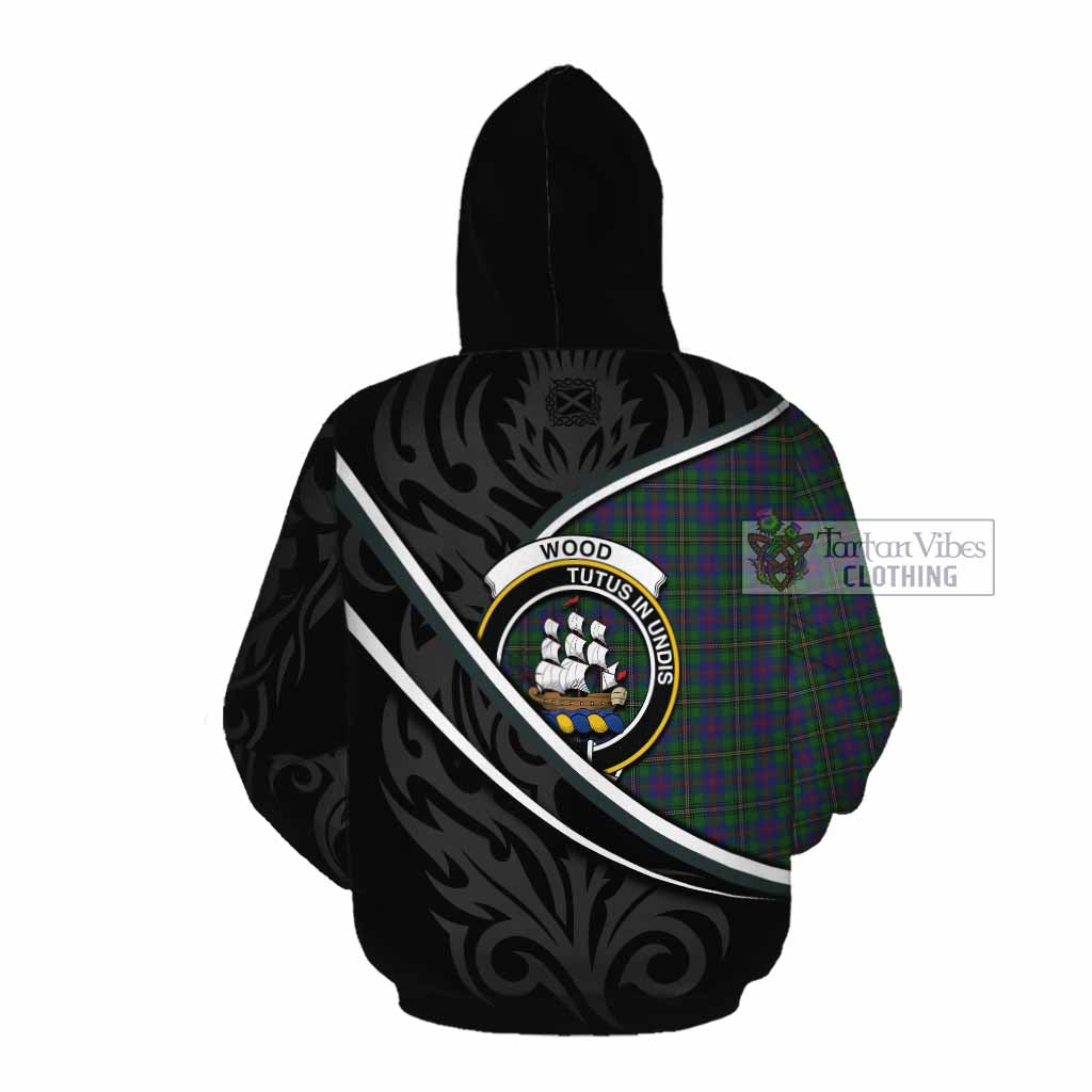 Wood Tartan Family Crest Cotton Hoodie Celtic Scottish Thistle Floral - Tartan Vibes Clothing