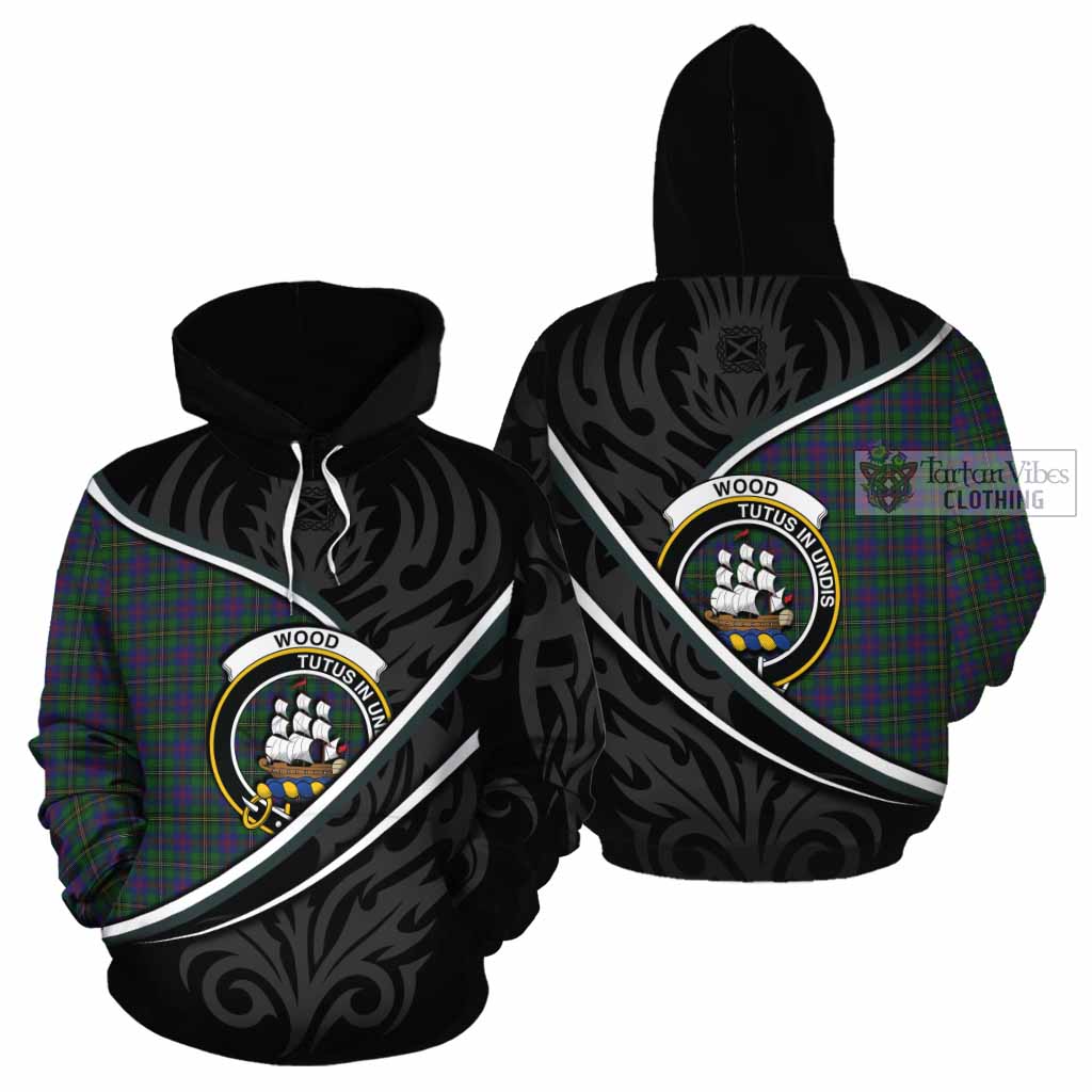 Wood Tartan Family Crest Cotton Hoodie Celtic Scottish Thistle Floral - Tartan Vibes Clothing