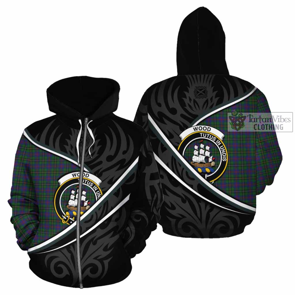 Wood Tartan Family Crest Cotton Hoodie Celtic Scottish Thistle Floral - Tartan Vibes Clothing
