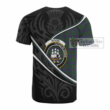 Wood Tartan Family Crest Cotton T-shirt Celtic Scottish Thistle Floral - Tartan Vibes Clothing