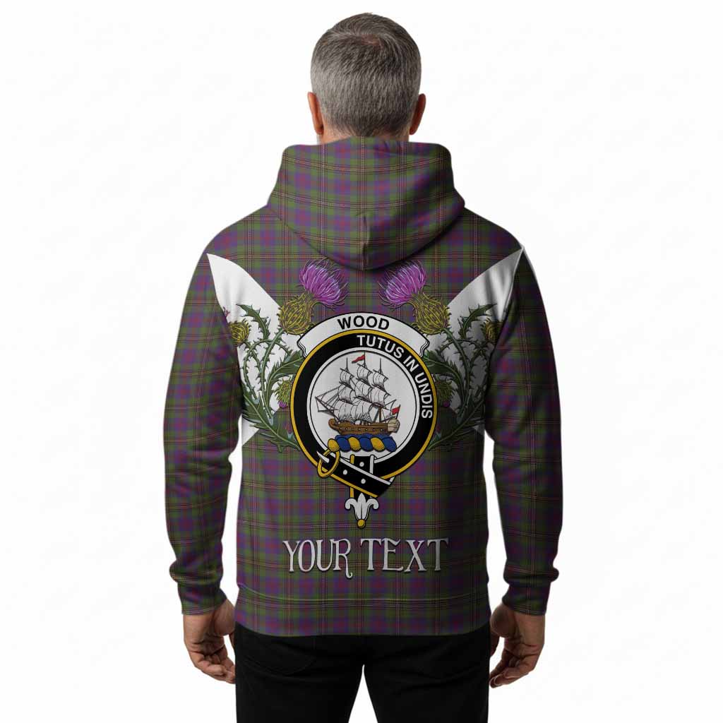 Wood Tartan Family Crest Hoodie Scottish Burns Night Thistle Floral
