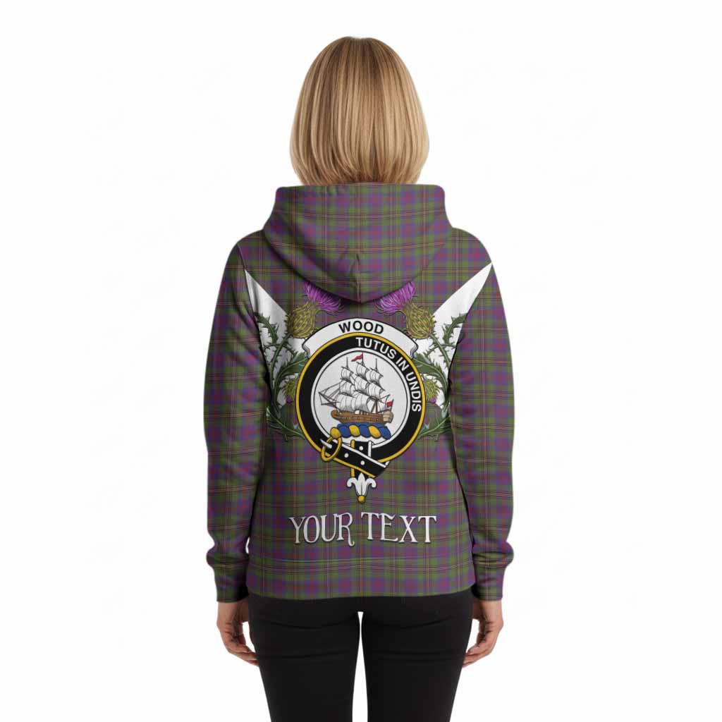 Wood Tartan Family Crest Hoodie Scottish Burns Night Thistle Floral