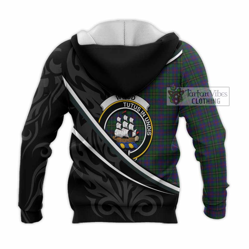 Wood Tartan Family Crest Knitted Hoodie Celtic Scottish Thistle Floral - Tartan Vibes Clothing