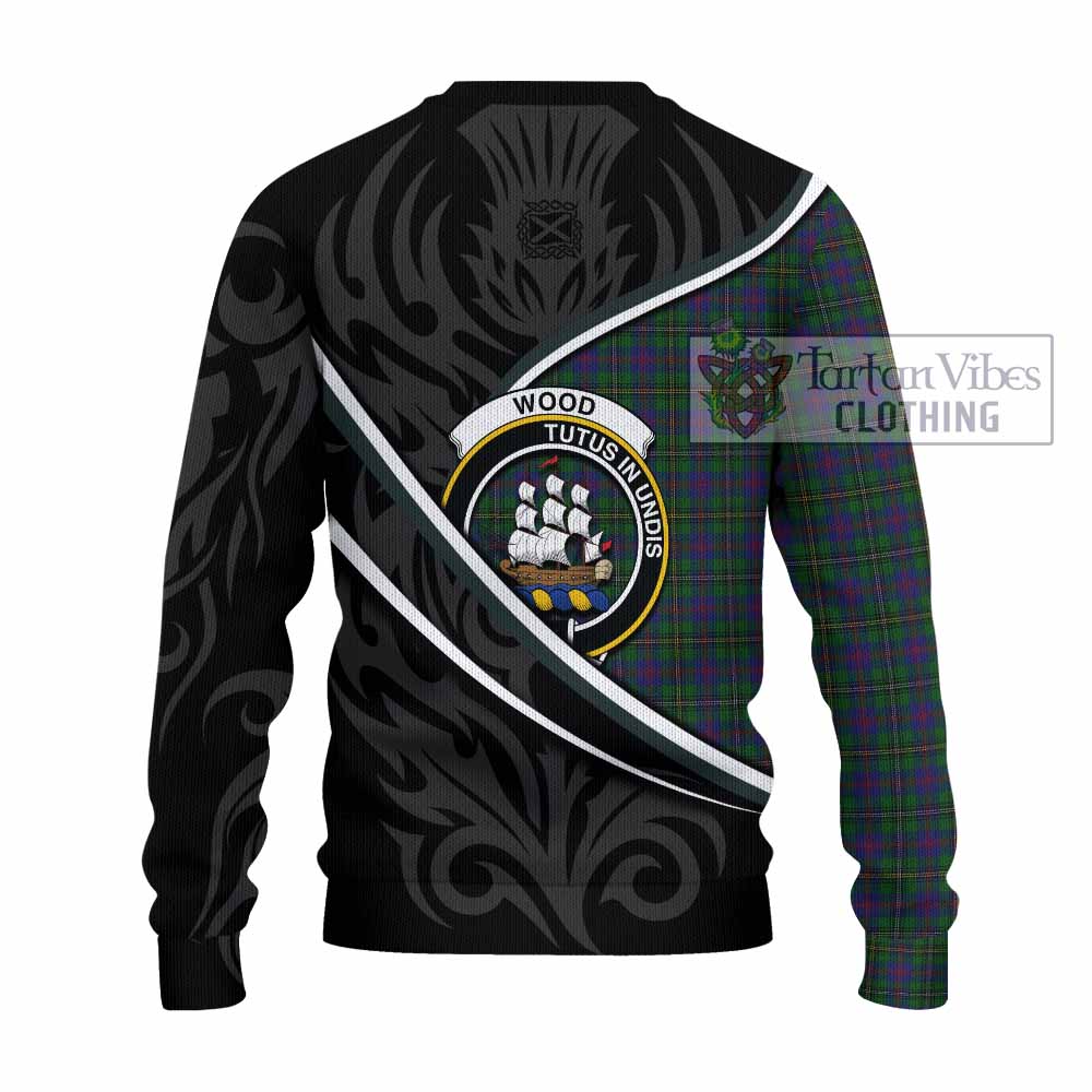 Wood Tartan Family Crest Knitted Sweater Celtic Scottish Thistle Floral - Tartan Vibes Clothing