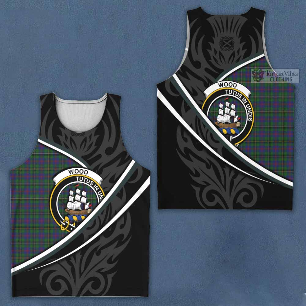 Wood Tartan Family Crest Men Tank Top Celtic Scottish Thistle Floral - Tartan Vibes Clothing