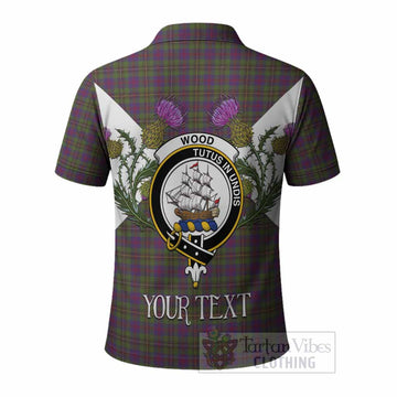 Wood Tartan Family Crest Polo Shirt Scottish Burns Night Thistle Floral