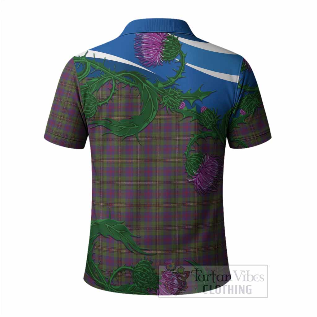 Wood Tartan Family Crest Polo Shirt Thistle in Minimalism