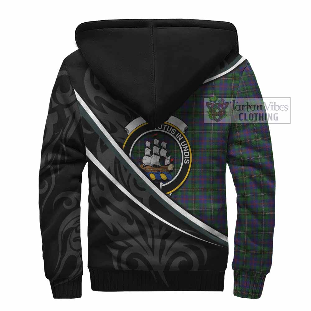 Wood Tartan Family Crest Sherpa Hoodie Celtic Scottish Thistle Floral - Tartan Vibes Clothing