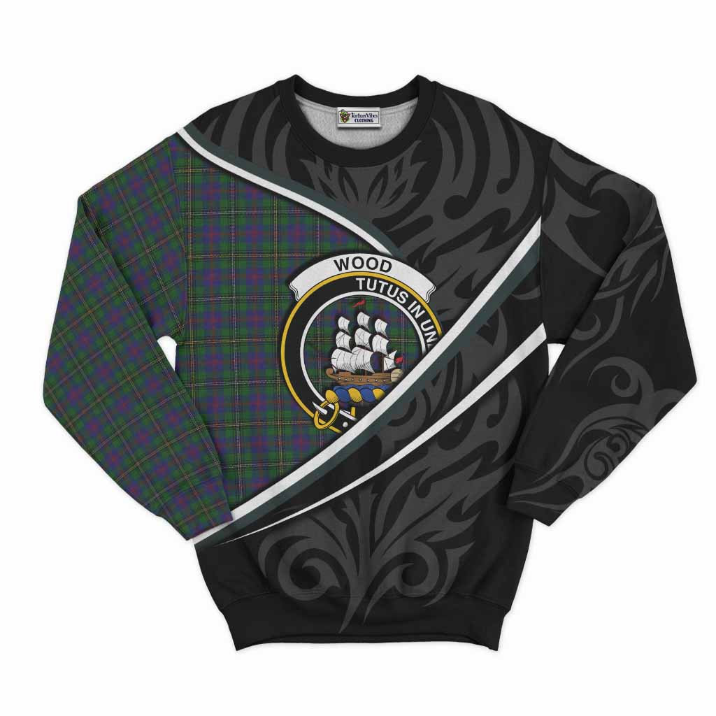 Wood Tartan Family Crest Sweatshirt Celtic Scottish Thistle Floral - Tartan Vibes Clothing