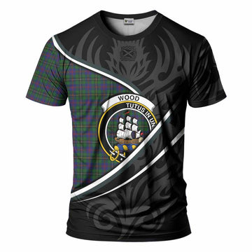 Wood Tartan Family Crest T-shirt Celtic Scottish Thistle Floral - Tartan Vibes Clothing