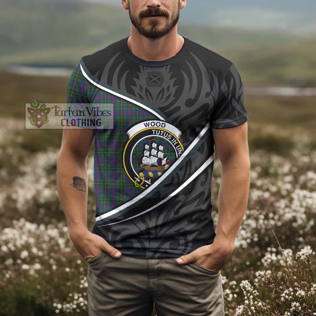 Wood Tartan Family Crest T-shirt Celtic Scottish Thistle Floral - Tartan Vibes Clothing