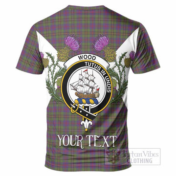 Wood Tartan Family Crest T-Shirt Scottish Burns Night Thistle Floral