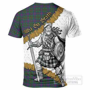 Wood Tartan Family Crest T-Shirt Scottish Highland Warrior Celtic Alba Gu Brath