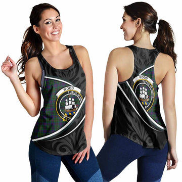 Wood Tartan Family Crest Women Racerback Tanks Celtic Scottish Thistle Floral - Tartan Vibes Clothing