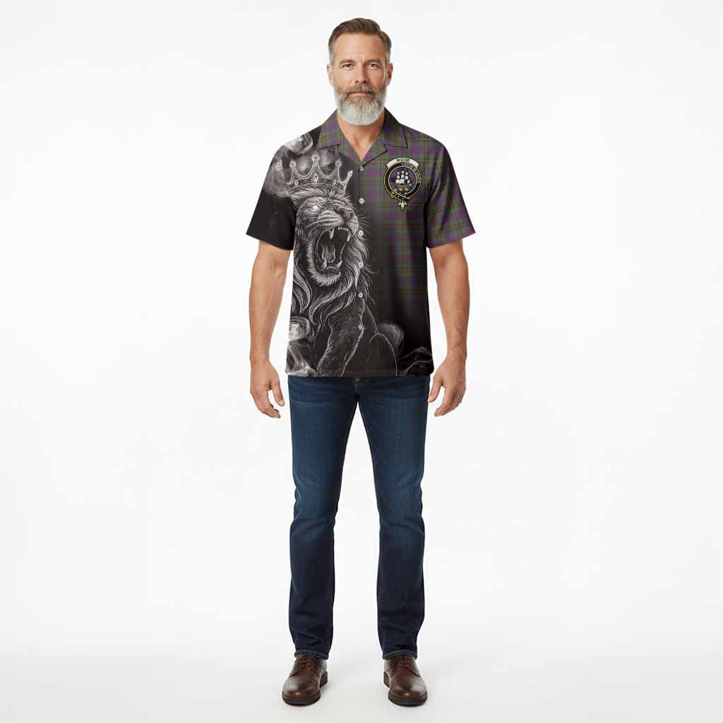 Wood Tartan Hawaiian Shirt Roaring Lion Heritage
