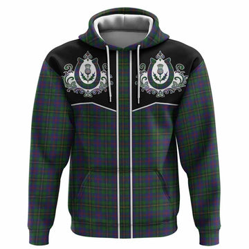 Wood Tartan Hoodie Horseshoe Ornament Pullover Hoodie - Tartan Vibes Clothing