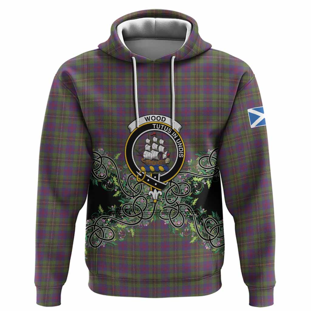 Wood Tartan Hoodie Thistle Scottish Spirit