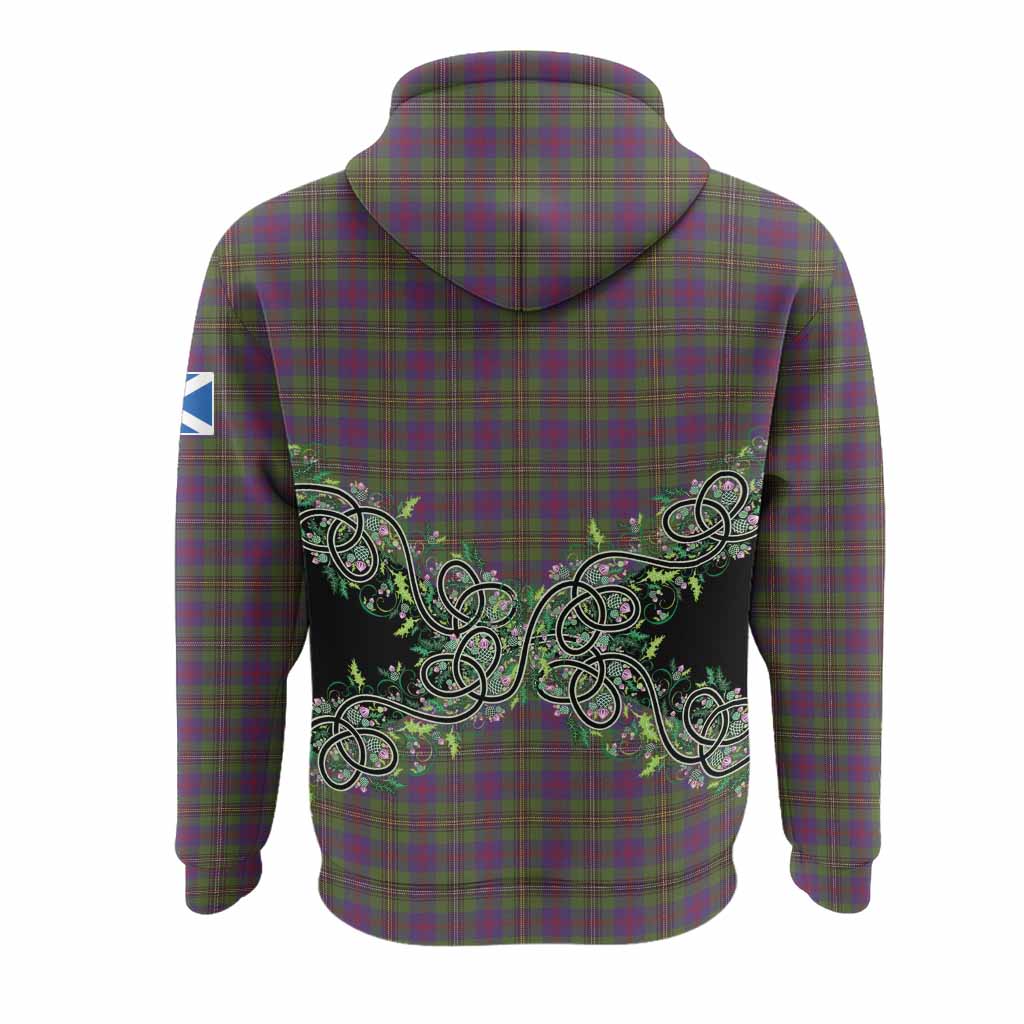 Wood Tartan Hoodie Thistle Scottish Spirit