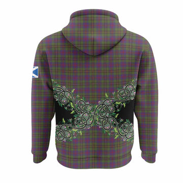 Wood Tartan Hoodie Thistle Scottish Spirit