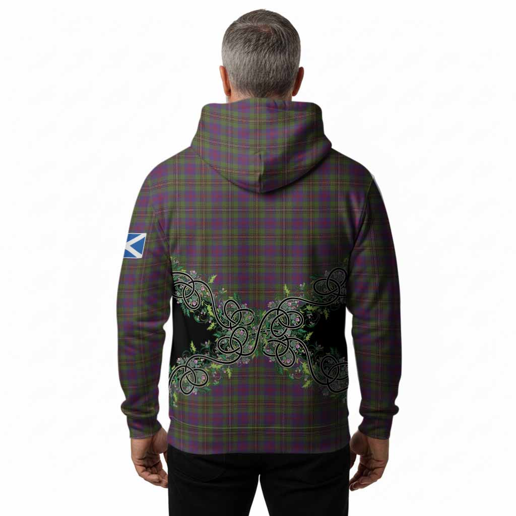 Wood Tartan Hoodie Thistle Scottish Spirit