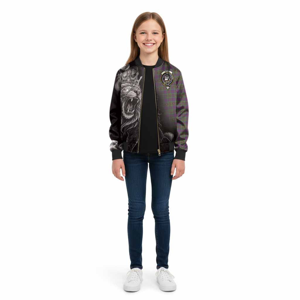 Wood Tartan Kid Bomber Jacket Roaring Lion Heritage