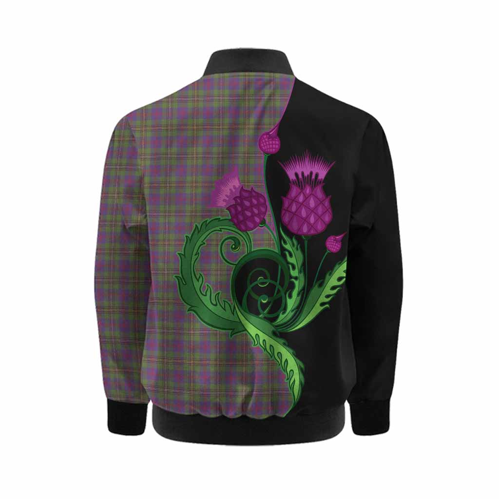 Wood Tartan Kid Bomber Jacket Traditional Scottish Thistle