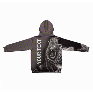 Wood Tartan Kid Hoodie Roaring Lion Heritage