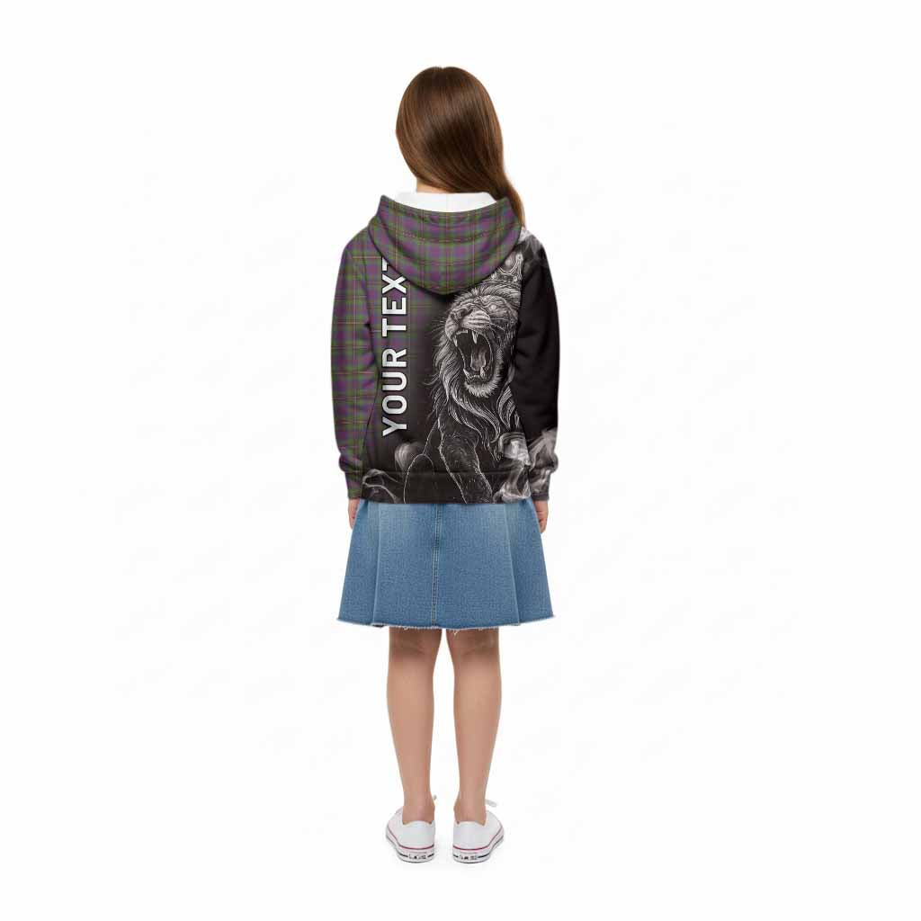 Wood Tartan Kid Hoodie Roaring Lion Heritage