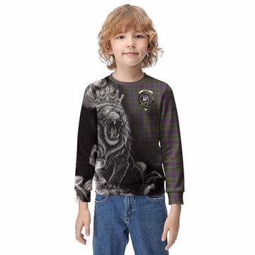 Wood Tartan Kid Knitted Sweatshirt Roaring Lion Heritage