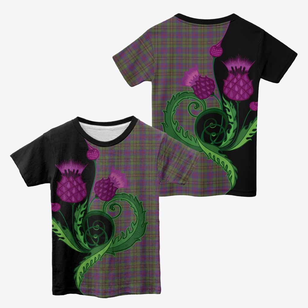 Wood Tartan Kid T-shirt Traditional Scottish Thistle