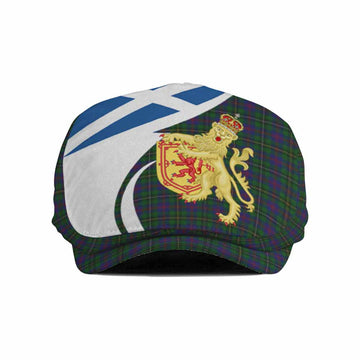 Wood Tartan Lion Rampant Flat Cap, Jeff Cap Classic Scottish Style