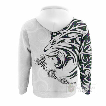 Wood Tartan Lion Roar Hoodie Alba Gu Brath with Celtic Motifs