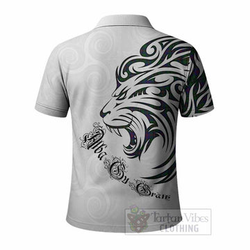 Wood Tartan Lion Roar Polo Shirt Alba Gu Brath with Celtic Motifs