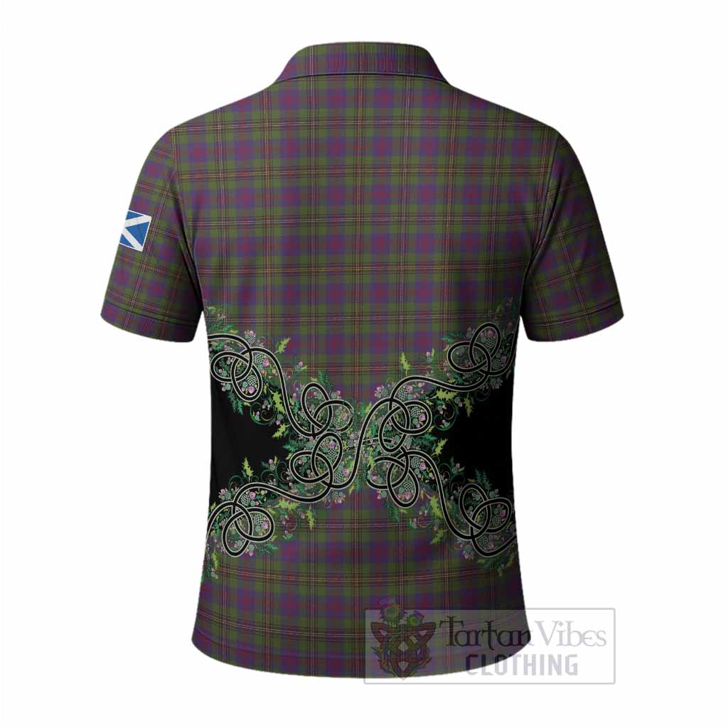 Wood Tartan Polo Shirt Thistle Scottish Spirit